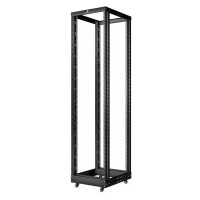 RA-42U-1000-BK (10160c). Открытая стойка 19, 42U, двухрамная, усиленная, цвет черный. CABEUS