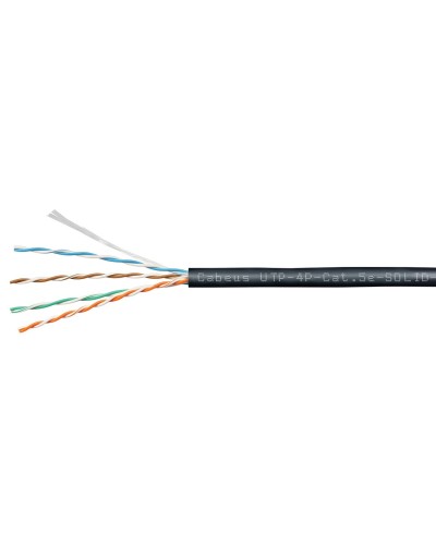 UTP-4P-Cat.5e-SOLID-OUT-PE-UV-100 (11246c-5). Кабель «витая пара» (LAN) для структурированных систем связи. CABEUS в Бийске