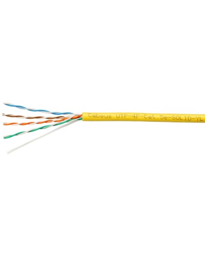 UTP-4P-Cat.5e-SOLID-YL (7251c). Кабель «витая пара» (LAN) для структурированных систем связи. CABEUS в Бийске