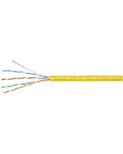UTP-4P-Cat.5e-SOLID-LSZH-YL (9780c). Кабель «витая пара» (LAN) для структурированных систем связи. CABEUS в Бийске