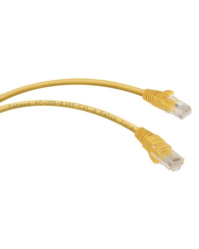 PC-UTP-RJ45-Cat.6-5m-YL (8709c), желтый. Патч-корд медный. CABEUS в Бийске