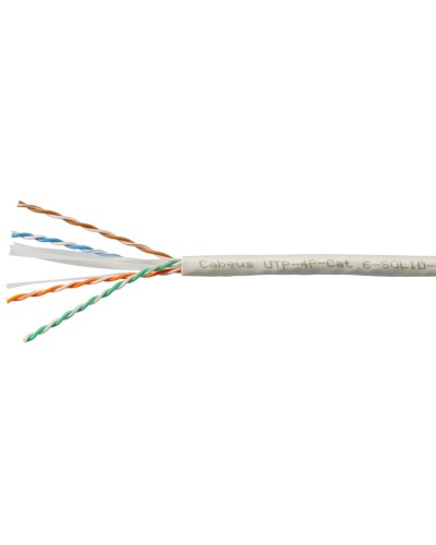 UTP-4P-Cat.6-SOLID-LSZH-WH (11871c-5). Кабель «витая пара» (LAN) для структурированных систем связи. CABEUS в Бийске
