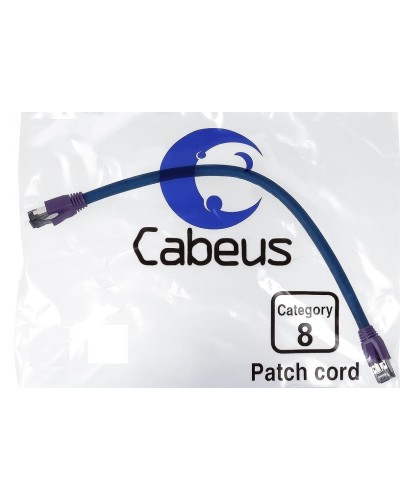 PC-SSTP-RJ45-Cat.8-0.3m-LSZH (9699c), серый. Патч-корд медный. CABEUS в Бийске