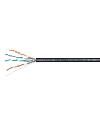 UTP-4P-Cat.5e-SOLID-OUT-LSZH-UV-100 (7172c-5). Кабель «витая пара» (LAN) для структурированных систем связи. CABEUS в Бийске