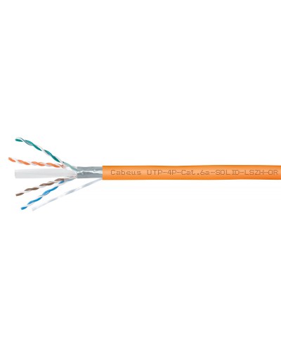 UTP-4P-Cat.6a-SOLID-LSZH-OR (11374c). Кабель «витая пара» (LAN) для структурированных систем связи. CABEUS в Бийске