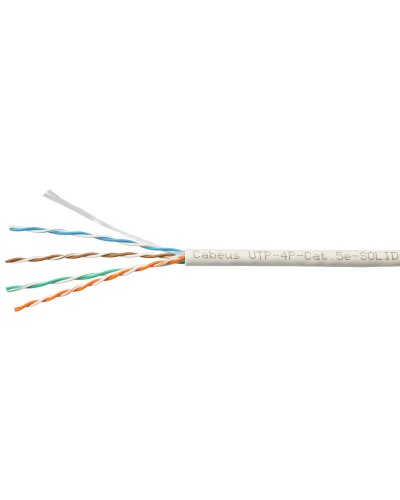 UTP-4P-Cat.5e-SOLID-LSZH-WH-100 (9782c-5). Кабель «витая пара» (LAN) для структурированных систем связи. CABEUS в Бийске