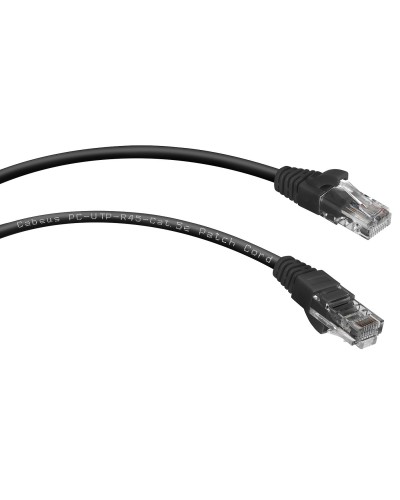 PC-UTP-RJ45-Cat.5e-0.5m-BK (7671c), чёрный. Патч-корд медный. CABEUS в Бийске
