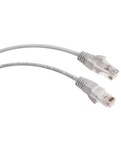 PC-UTP-RJ45-Cat.5e-1.5m (7212c), серый. Патч-корд медный. CABEUS в Бийске