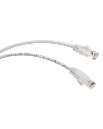 PC-UTP-RJ45-Cat.6-2m-WH (8672c), белый. Патч-корд медный. CABEUS в Бийске