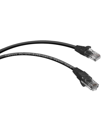PC-UTP-RJ45-Cat.6-2m-BK (8665c), чёрный. Патч-корд медный. CABEUS в Бийске