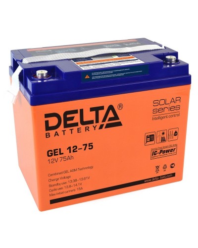 Delta GEL 12-75. Аккумулятор герметичный свинцово-кислотный. Delta в Бийске