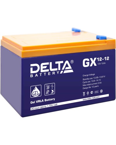 Delta GX 12-12. Аккумулятор герметичный свинцово-кислотный. Delta в Бийске