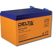 Delta HR 12-51 W. Аккумулятор герметичный свинцово-кислотный. Delta