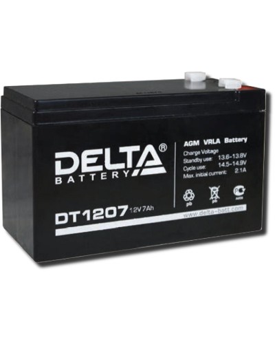 Delta DT 1207. Аккумулятор герметичный свинцово-кислотный. Delta в Бийске