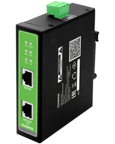 DNP90W48GDXM 10/100/1000BASE-T 90Вт 37-57В(DC). Инжектор PoE. Digma в Бийске