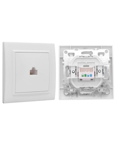 Минск Розетка RJ-45 1-местная СП (ERK01-035-10). Розетка RJ-45 1-местная СП. EKF в Бийске