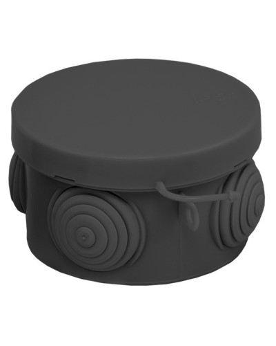 КМР-040-038 с крышкой (65х40) чёрная IP54 (plc-kmr-040-038-b). Коробка распределительная. EKF в Бийске