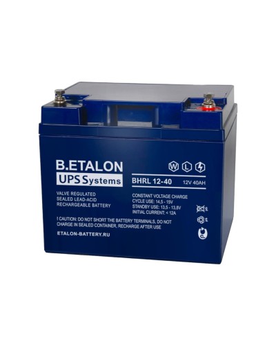 B.ETALON BHRL 12-40. Аккумулятор герметичный свинцово-кислотный. ETALON в Бийске