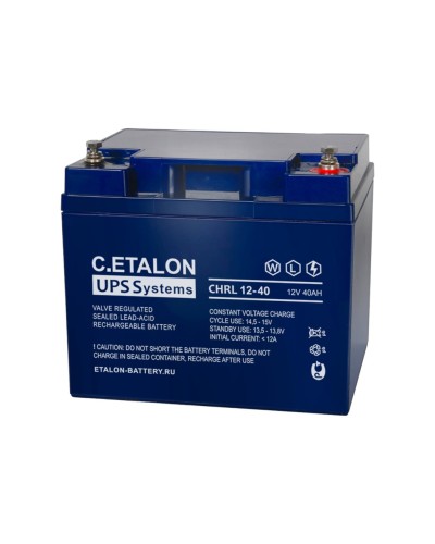 C.ETALON CHRL 12-40. Аккумулятор герметичный свинцово-кислотный. ETALON в Бийске
