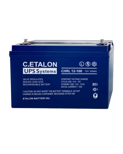 C.ETALON CHRL 12-100. Аккумулятор герметичный свинцово-кислотный. ETALON в Бийске