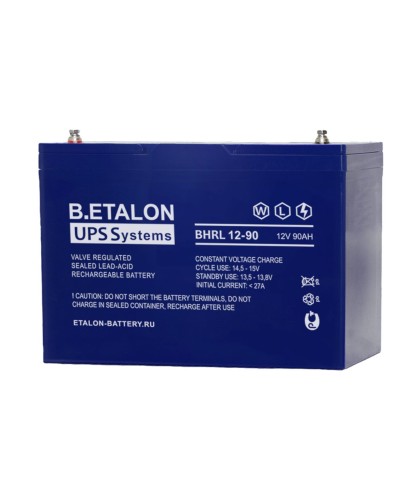 B.ETALON BHRL 12-90. Аккумулятор герметичный свинцово-кислотный. ETALON в Бийске
