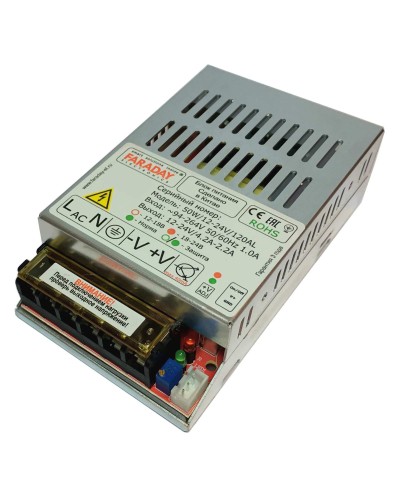 50W/12-24V/120AL. Импульсный блок питания. FARADAY в Бийске