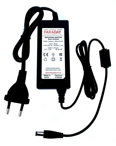 36W/12V/3A. Импульсный блок питания в пластиковом корпусе. FARADAY в Бийске