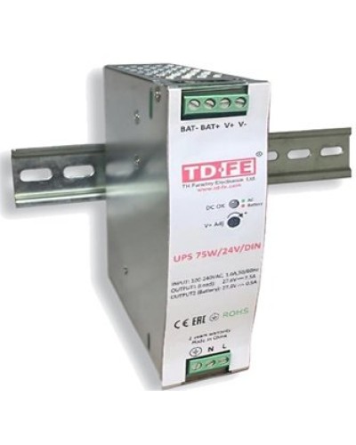 UPS 75W/24V/DIN. Блок бесперебойного питания. FARADAY в Бийске
