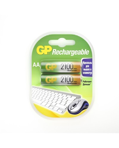 GP 210AAHC AA (GP 210AAHC-2DECRC2), упак. 2 шт.. Перезаряжаемые аккумуляторы. GP Batteries в Бийске
