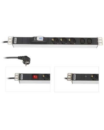 SHE19-6SH-B-2.5EU. Блок розеток 19. Hyperline в Бийске