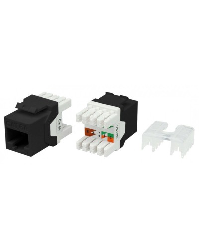 KJ8-8P8C-C6A-180-BK. Вставка Keystone Jack RJ-45. Hyperline в Бийске