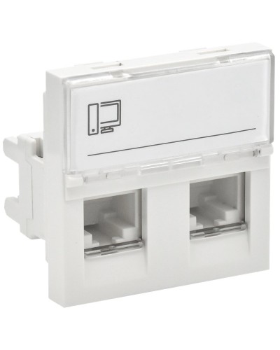 Розетка RJ45 кат.5E PRIMER РКИ-22-00-П-5 белый IEK (PR-KK40D-RI-0-2-2C5EU-K01). Розетка RJ-45. IEK в Бийске