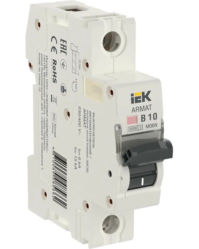 M06N 1P B 10А 6кА ARMAT (AR-M06N-1-B010). Автоматический выключатель. IEK в Бийске