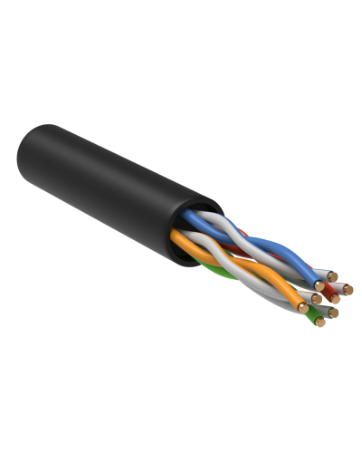 GENERICA U/UTP кат.5E 24AWG 4 пары LDPE черный (BC3-C5E04-139-305-R-G). Кабель «витая пара» (LAN) для структурированных систем связи. IEK в Бийске