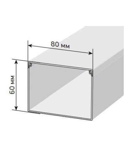 Короб 80х60 ЭЛЕКОР (CKK10-080-060-1-K01-008). Кабель-канал с двойным замком. IEK в Бийске
