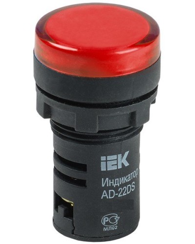 Лампа AD22DS (LED) матрица D22мм красный 24В AC/DC (BLS10-ADDS-024-K04). Светосигнальный индикатор. IEK в Бийске