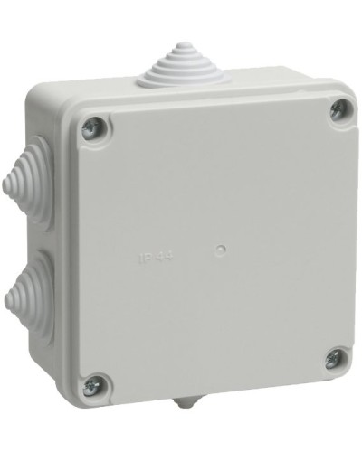 Коробка распаячная КМ41233 100х100х50 открытой проводки IP44 6 гермовводов серая (UKO11-100-100-050-K41-44). Коробка распаячная безгалогенная (HF). IEK в Бийске