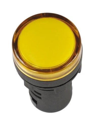 Лампа AD22DS (LED) матрица D22 мм желтый 12В AC/DC желтый (BLS10-ADDS-012-K05). Светосигнальный индикатор. IEK в Бийске