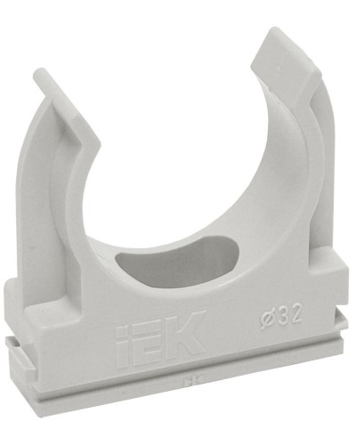 Держатель с защёлкой D32 серый ELASTA (50 шт) (CTA10D-CF32-K41-050). Держатель с защёлкой. IEK в Бийске