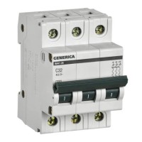 GENERICA ВА47-29 3P C 32А 4,5кА (MVA25-3-032-C). Автоматический выключатель. IEK