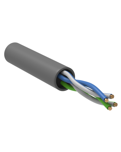 GENERICA U/UTP кат. 5E 100МГц 2 пары PVC INDOOR серый (BC1-C5E02-111-100-G). Кабель «витая пара» (LAN) для структурированных систем связи. IEK в Бийске
