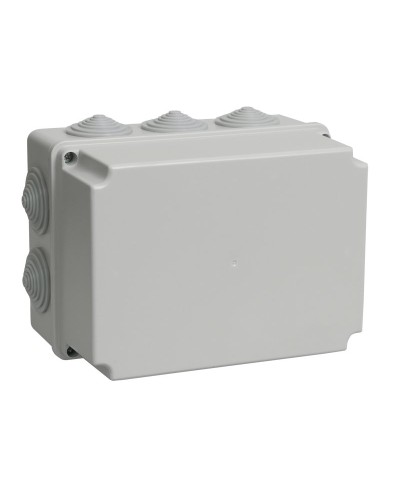 Коробка распаячная КМ41246 190х140х120 открытой проводки IP55 10 гермовводов серая (UKO10-190-140-120-K41-55). Коробка распаячная безгалогенная (HF). IEK в Бийске