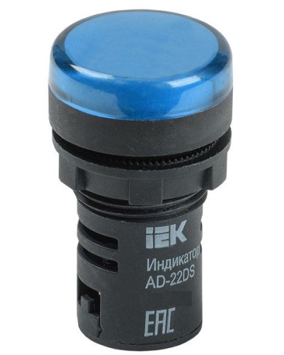Лампа AD22DS (LED)матрица D22мм синий 230В (BLS10-ADDS-230-K07). Светосигнальный индикатор. IEK в Бийске