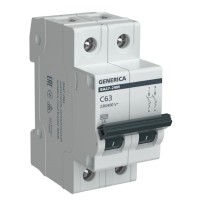 GENERICA ВА47-29М 2P C 63А 4,5кА (MVA21-2-063-C-G). Автоматический выключатель. IEK