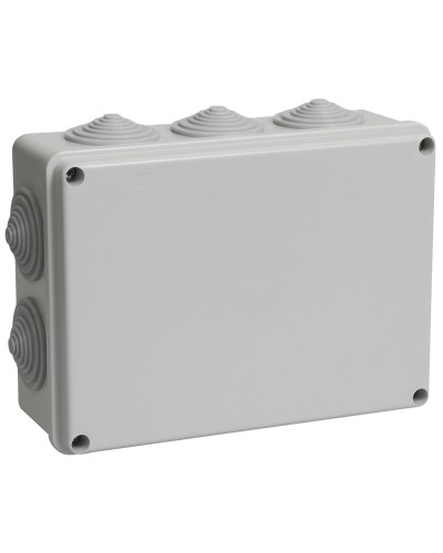 Коробка распаячная КМ41243 190х140х70 открытой проводки IP44 10 гермовводов серая (UKO11-190-140-070-K41-44). Коробка распаячная безгалогенная (HF). IEK в Бийске