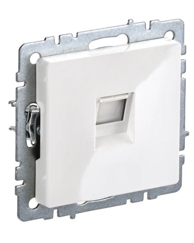 Розетка RJ45 РК10-БрБ кат.5E, белая BRITE (BR-K10-1-K01). Розетка компьютерная. IEK в Бийске