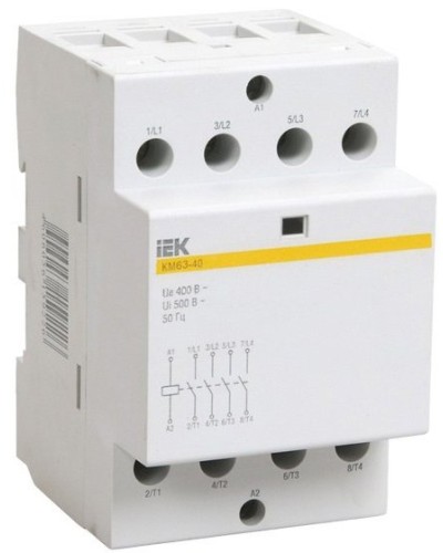 Контактор модульный КМ63-40 AC/DC (MKK21-63-40). Контактор модульный. IEK в Бийске