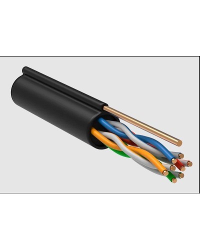 GENERICA U/UTP 5E 24AWG 4PR LDPE трос черный (BC3-C5E04-159-305-R-G). Кабель «витая пара» (LAN) для структурированных систем связи. IEK в Бийске
