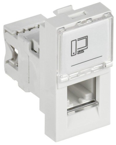 Розетка RJ45 кат.6 PRIMER РКИ-10-00-П-6 белый IEK (PR-KK40D-RI-0-1-C06U-K01). Розетка RJ-45. IEK в Бийске
