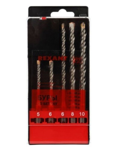 Набор буров, бетон 5-6х110, 6-8-10х160 мм, 5 шт, SDS PLUS Kranz (KR-91-0406): Аксессуар для электроинструмента в Бийске
